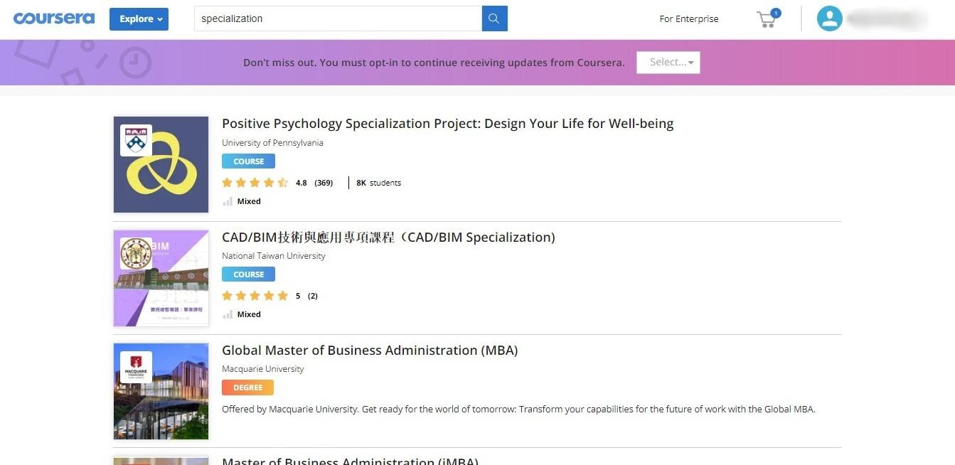 coursera Specializations