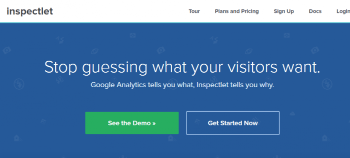 Inspectlet home page