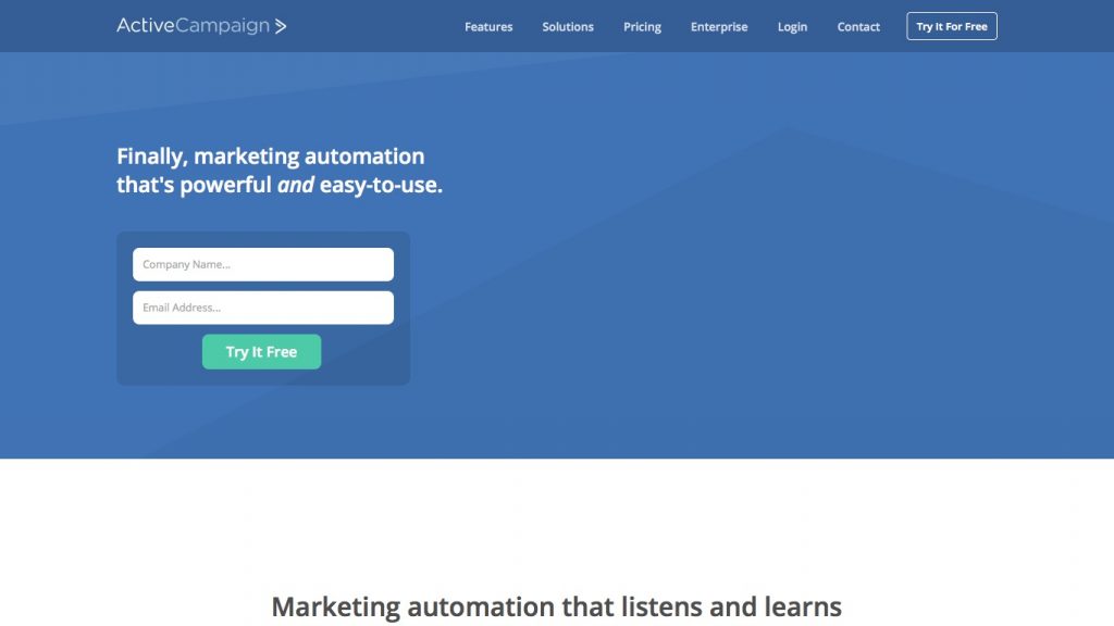 ActiveCampaign offers marketing automation 