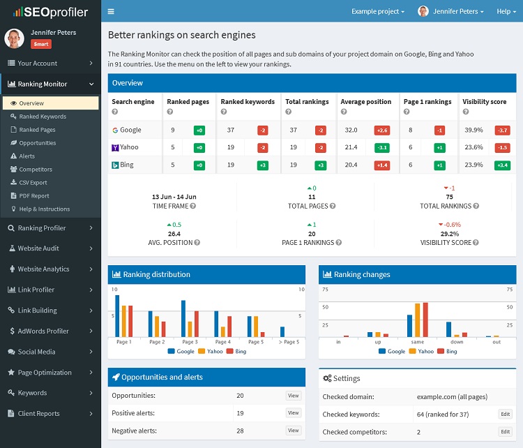 seoprofiler übersicht