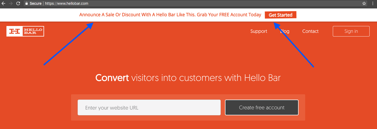 Get Started with Hello Bar