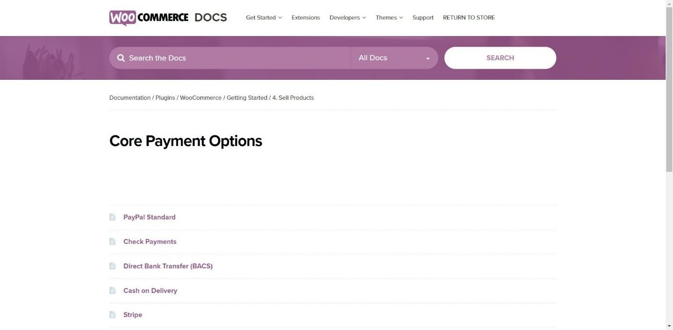 options de paiement woocommerce