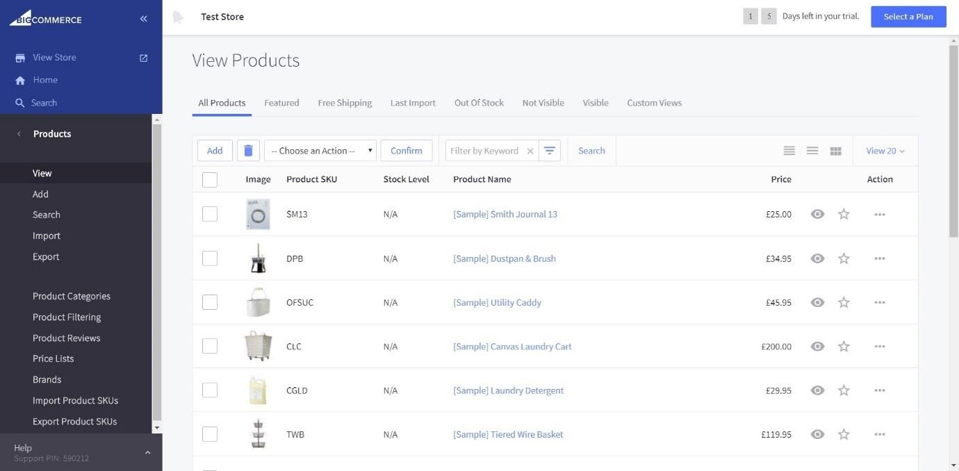 BigCommerce view products