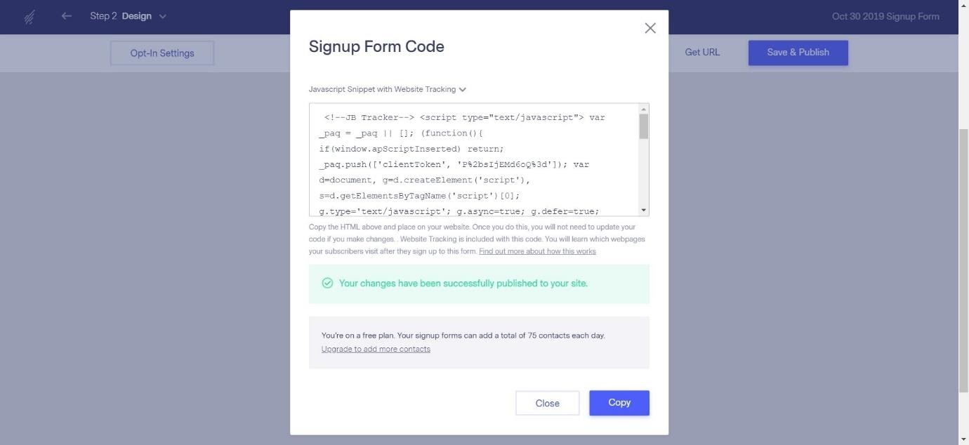 Signup Form Code