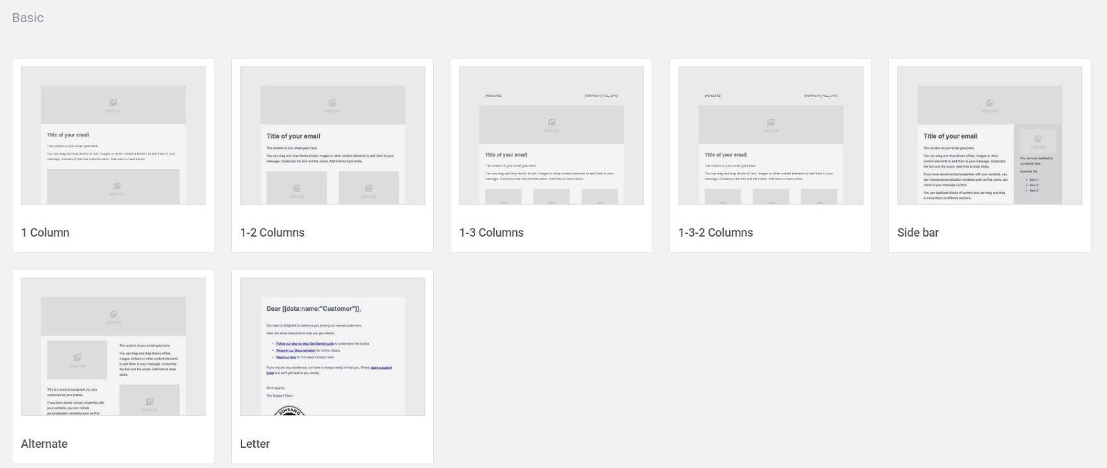basic columns layout in Mailjet