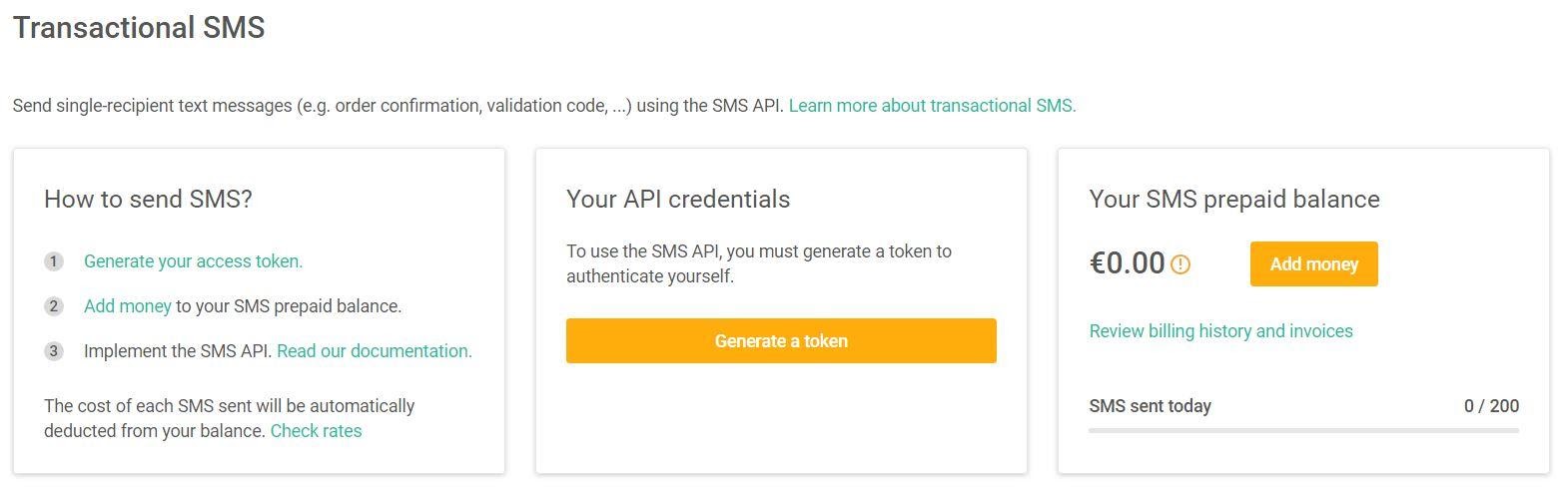 SMS transactionnels