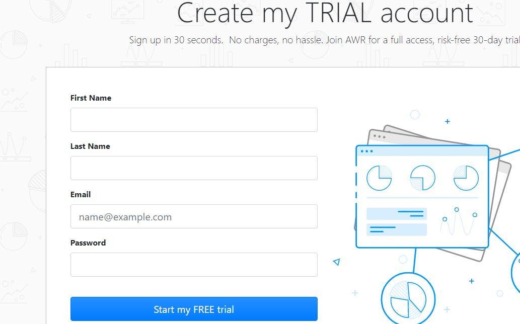 Advanced Web Ranking Review create your trial account