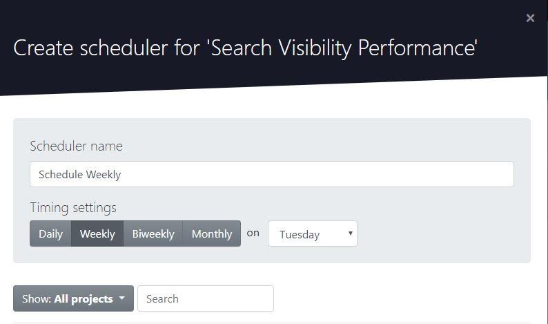 Create scheduler on Advanced Web Ranking