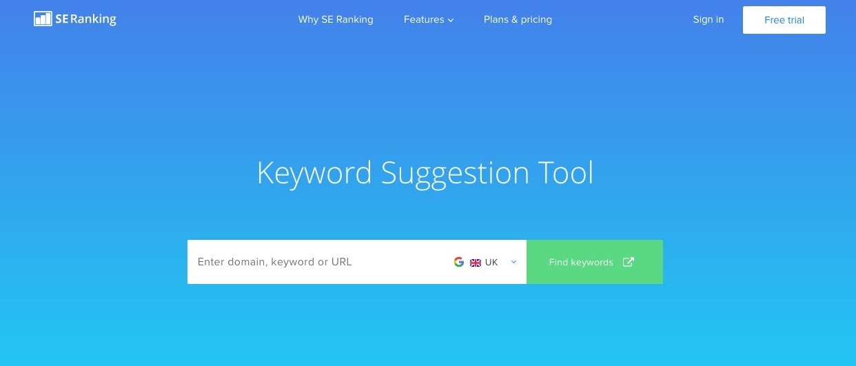 SE Ranking’s Keyword Suggestion Tool