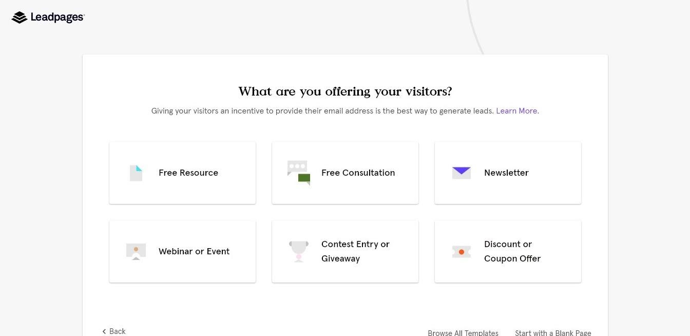 leadpages visitor incentives