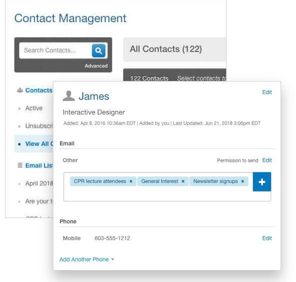 gestion des contacts par contact constant