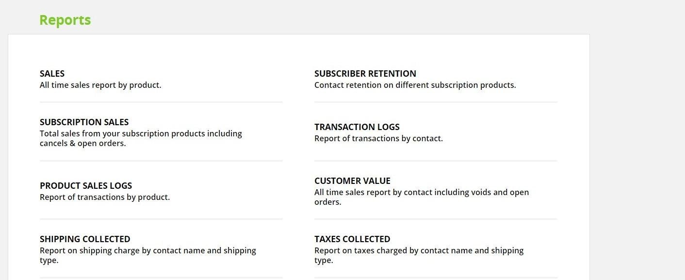 Ontraport reports