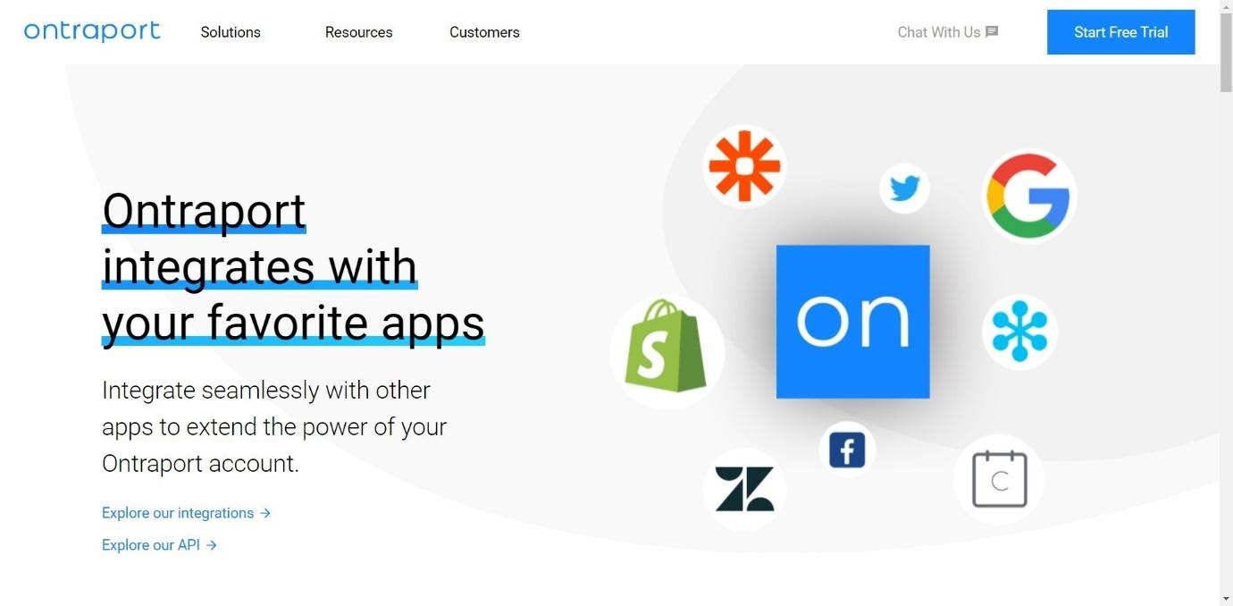 ontraport homepage