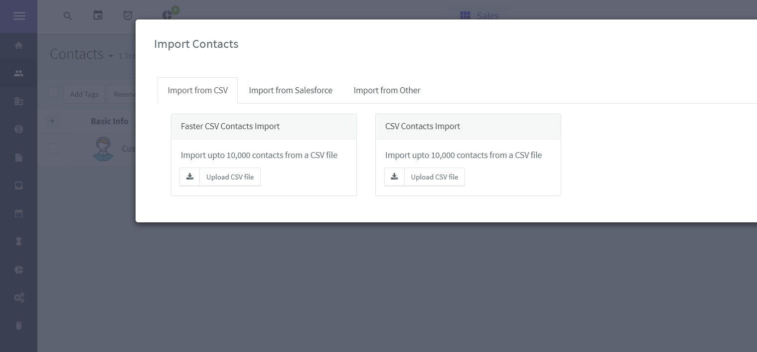 Import Contacts Agile CRM