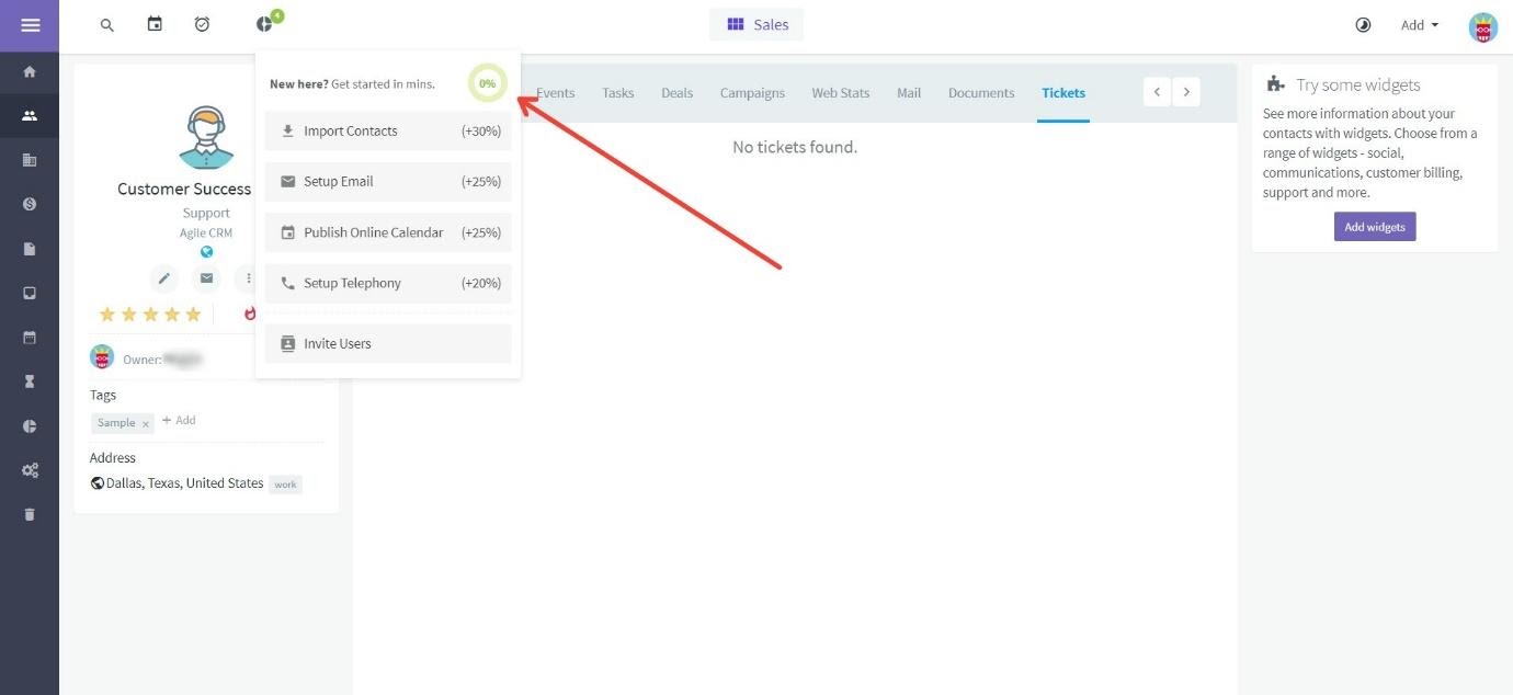 Agiles CRM Dashboard