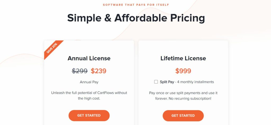 Cartflows pricing plans