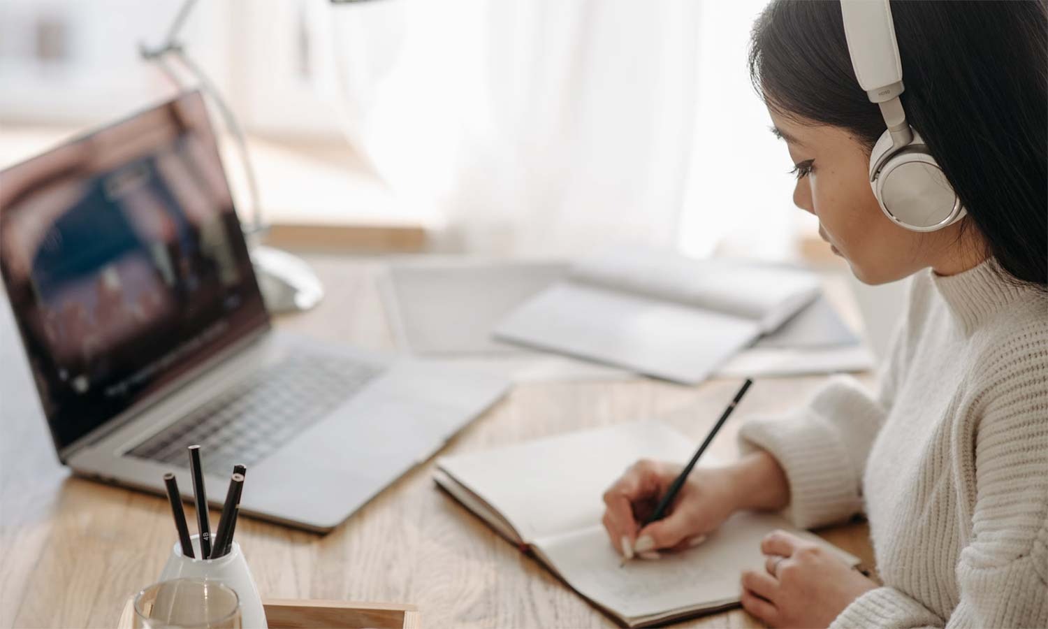 woman learning